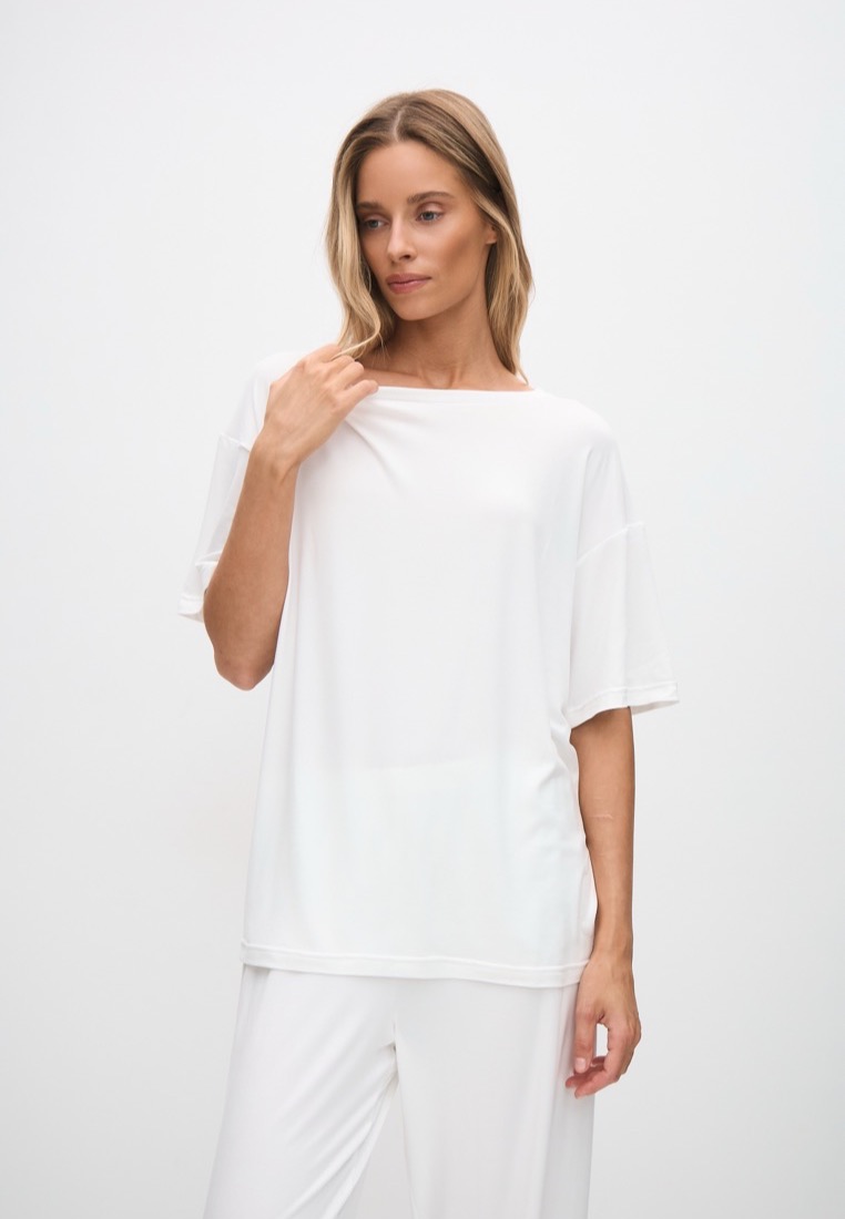 Футболка oversize, молочная